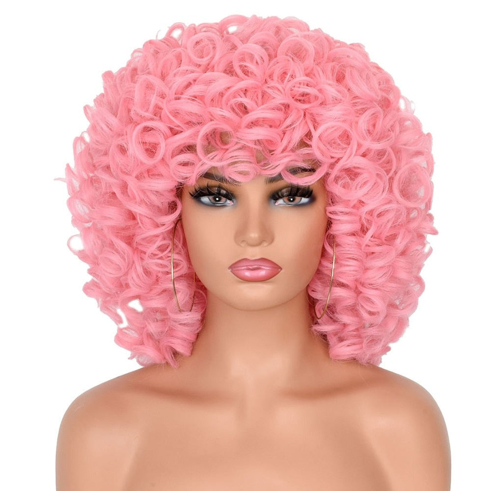 Stylish Short Curly Wine Red Wig for Daily Use and Cosplay