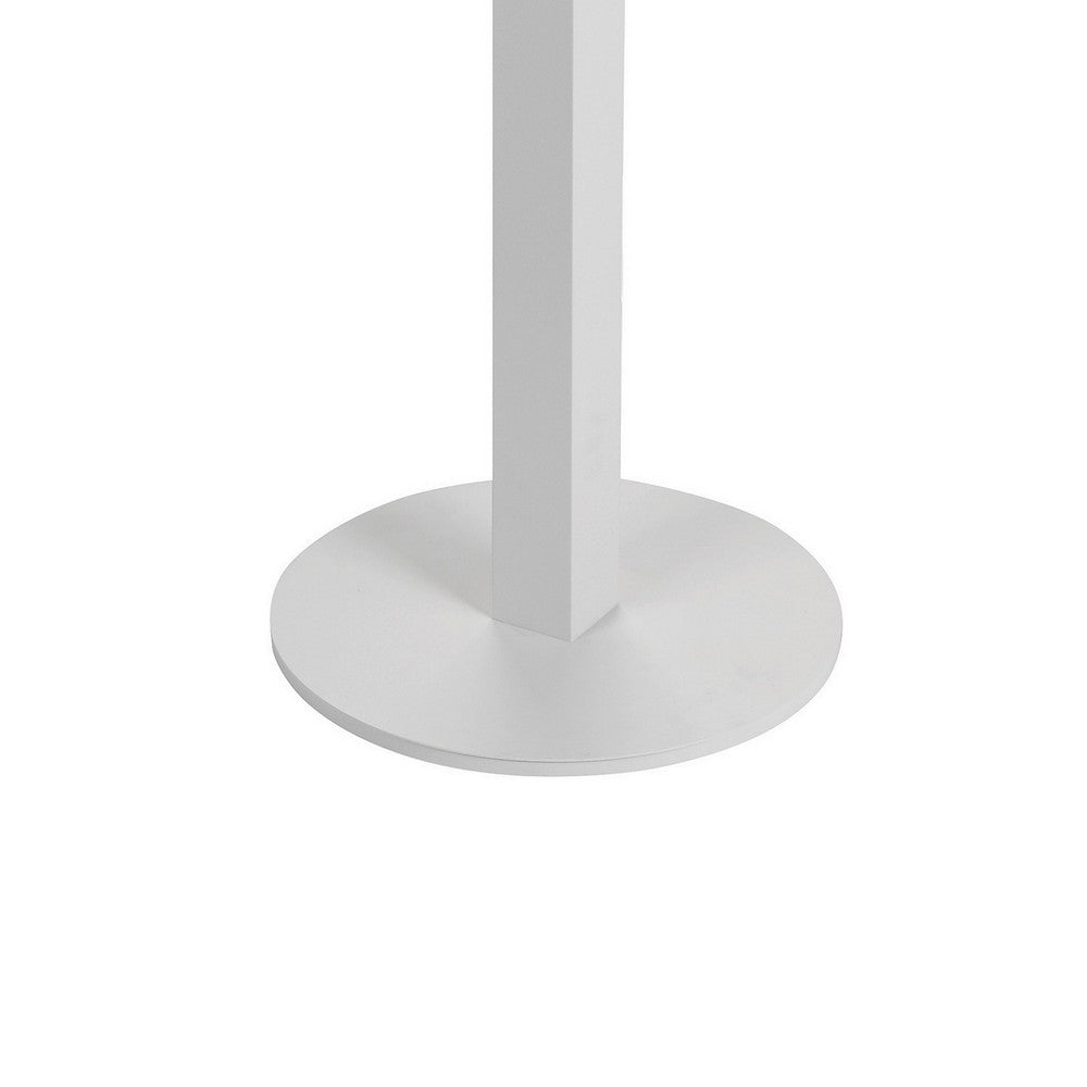 Keli 43 Inch Outdoor Folding Bar Table, White Aluminum