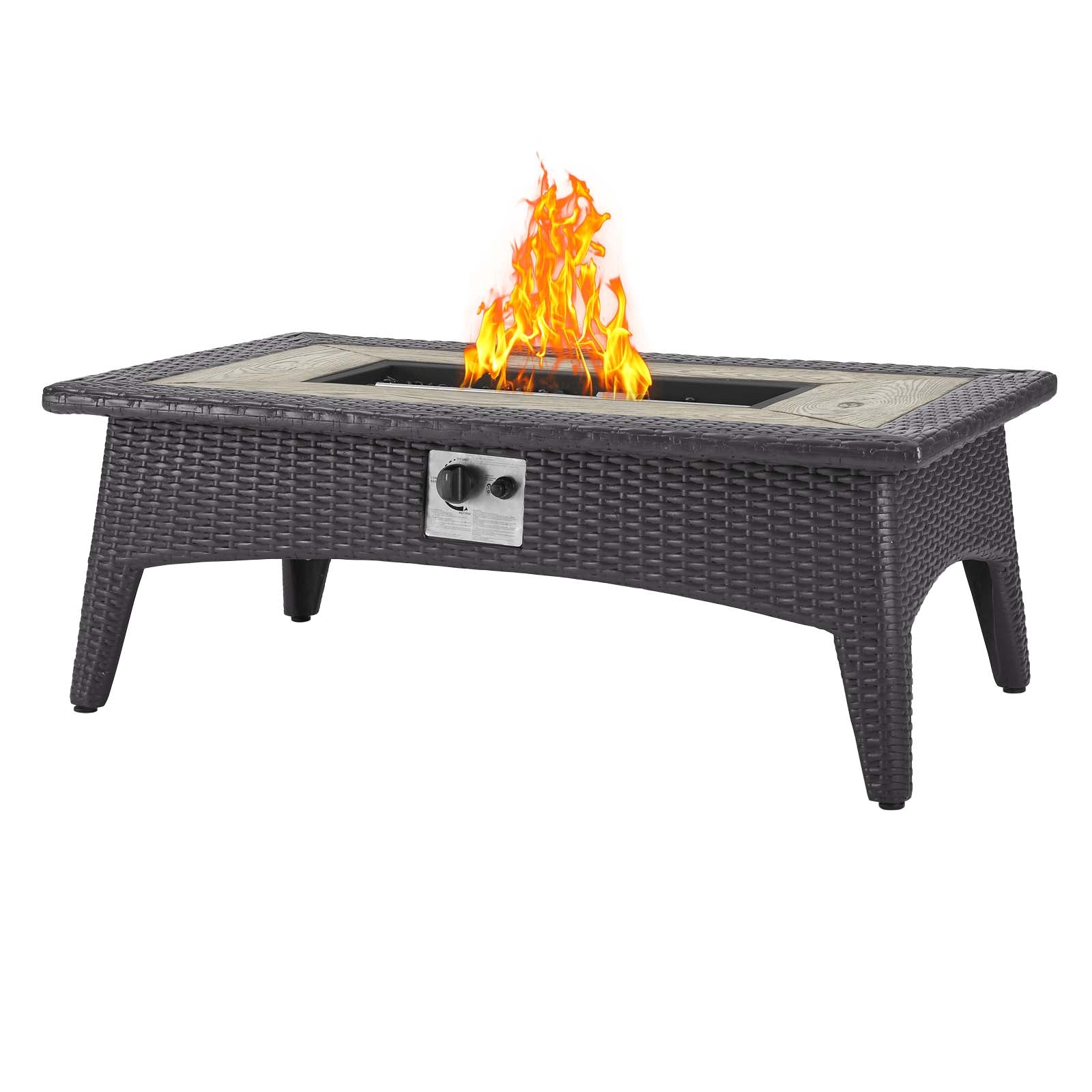 Splendor 43.5" Rectangle Outdoor Propane Gas Fire Pit Table