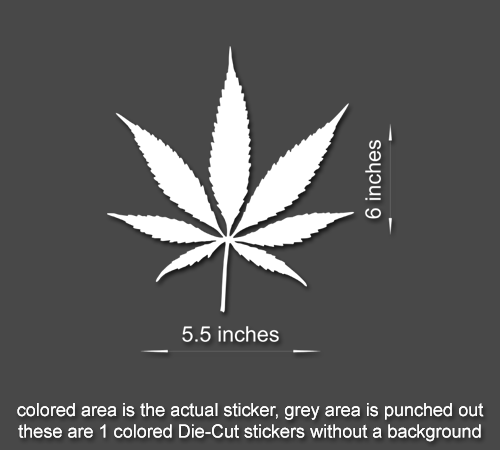 High-Quality Weed Vinyl Sticker Decal for Windows, Doors, and Devices