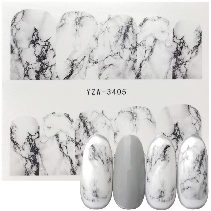 Elegant Gradient Marble Nail Art Sticker Set