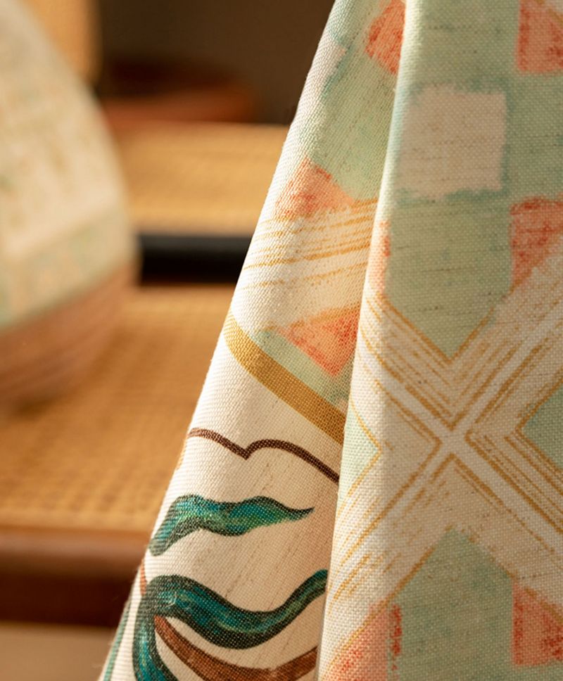 Elegant Fiberflax Tablecloth Collection - Waterproof, Mid-Century Style for Dining & Coffee Tables