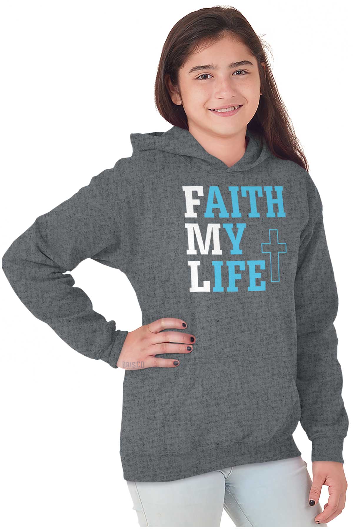 Faith My Life Youth Hoodie - Embrace Christian Strength