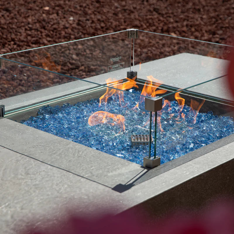 Elementi Plus Monte Carlo Rectangular Concrete Fire Pit Table