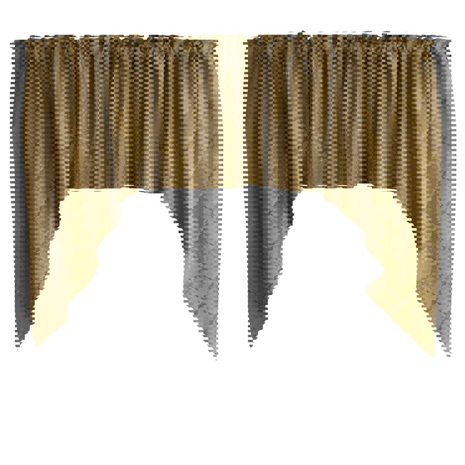 Elegant Cross-Stitch Pintuck Taffeta Swag Valance