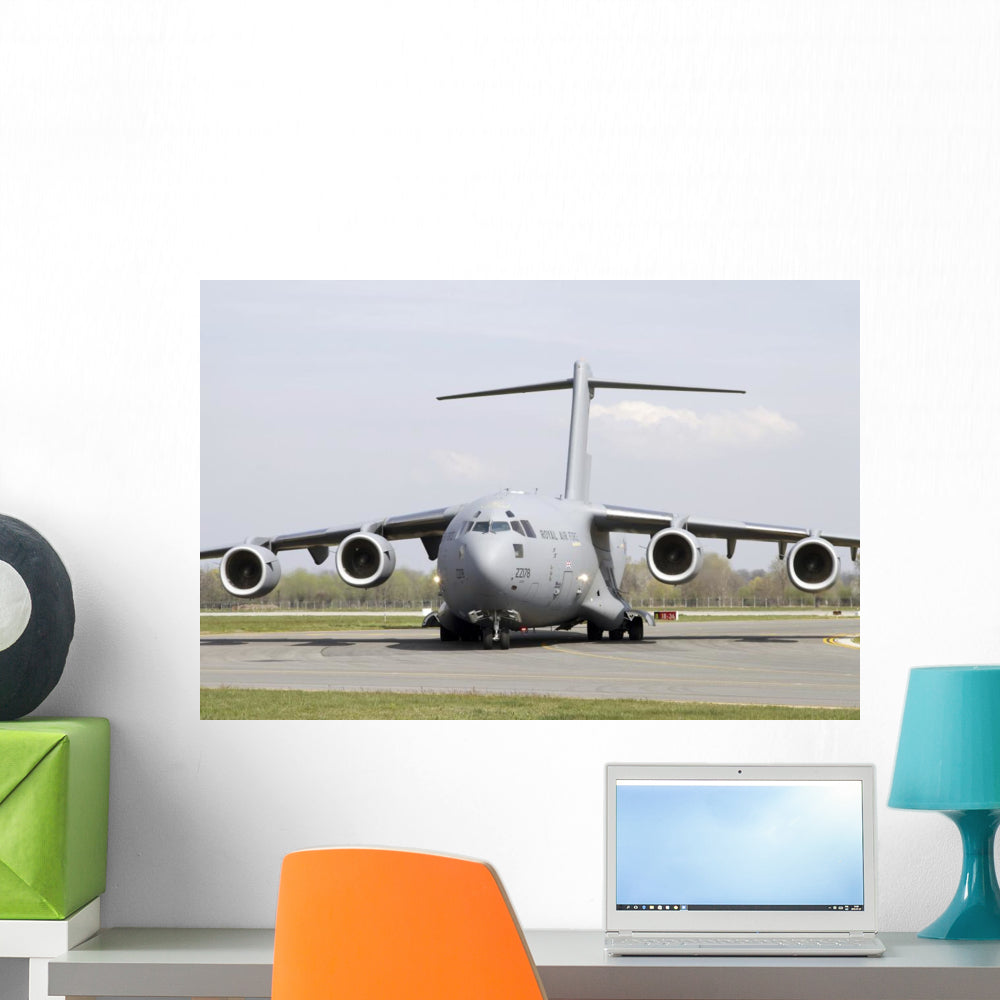 C-17 Globemaster III Royal Front Wall Decal - Large Aircraft Art for Home or Office