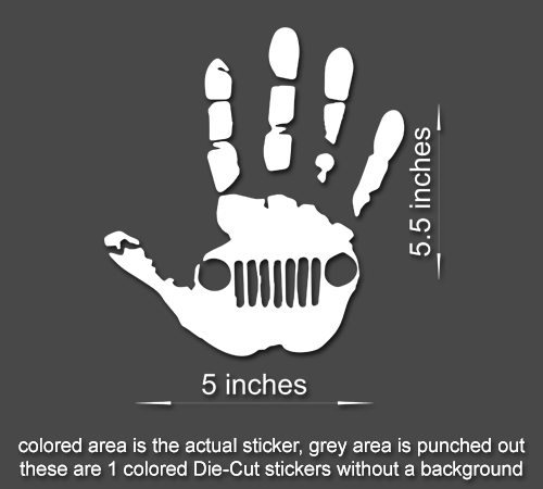 JEEP Wave Vinyl Decal Sticker for Wrangler YJ TJ JK LJ Rubicon