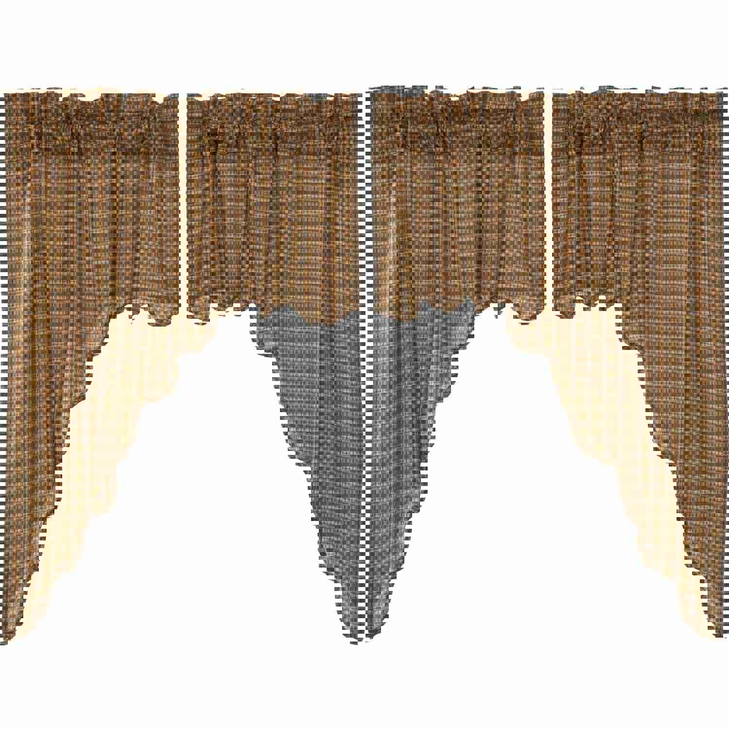 Cedar Ridge Lined Scalloped Swag Curtains Set