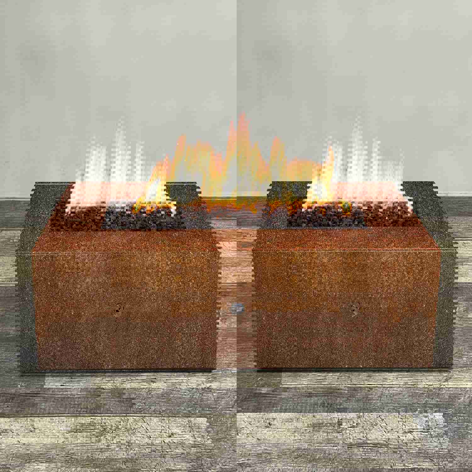Starfire Designs Gravity 60 x 32 Rectangle Corten Steel Gas Fire Pit