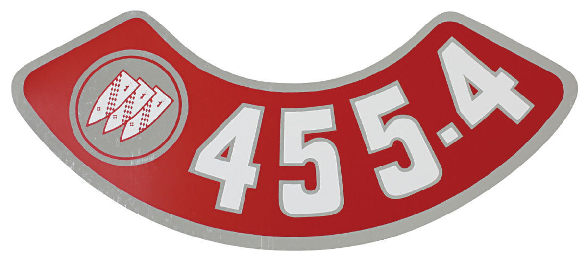 Air Cleaner Decal 455-4V for 1968-1974 Buick Models