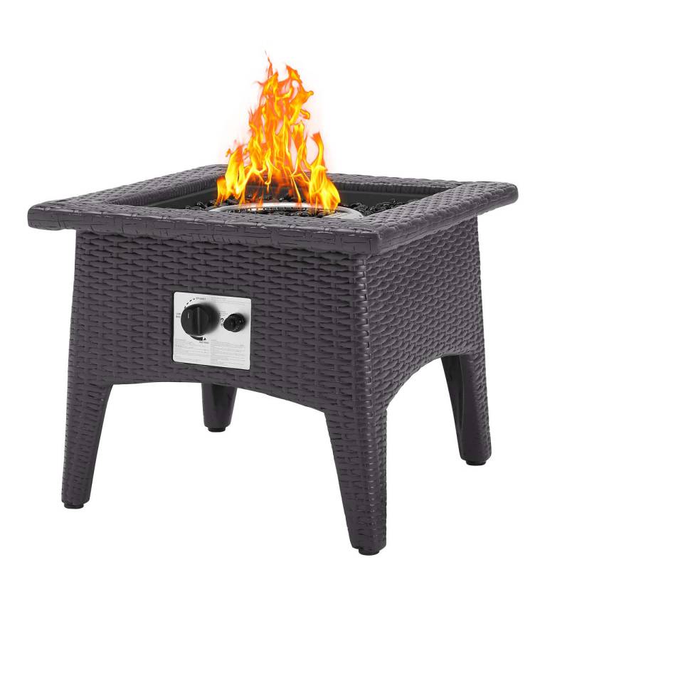 Modway Convene 3 Piece Outdoor Patio Set with Fire Pit