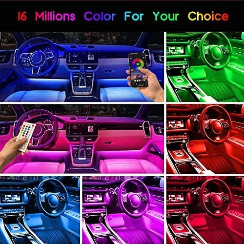 Enhanced RGB Interior Car LED Lights with APP Control and Music Sync