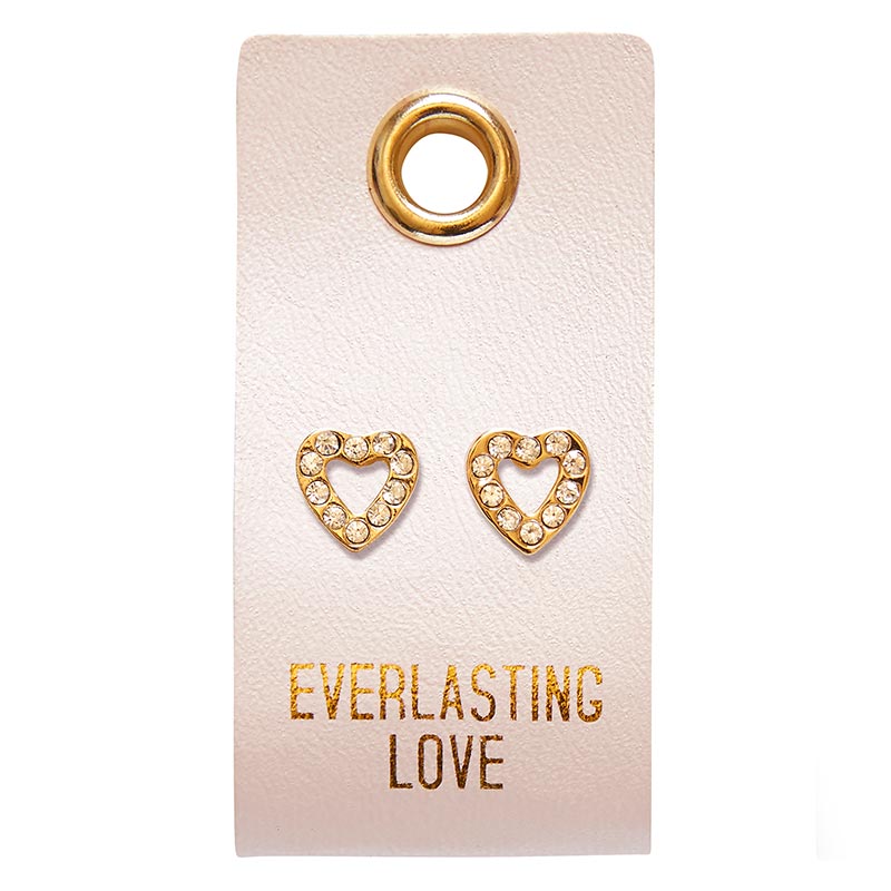 Faith-Inspired Leather Tag Stud Earrings