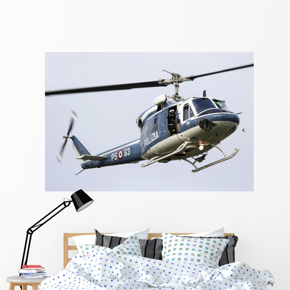Agusta Bell 212 Italy's Right Profile Vinyl Wall Decal