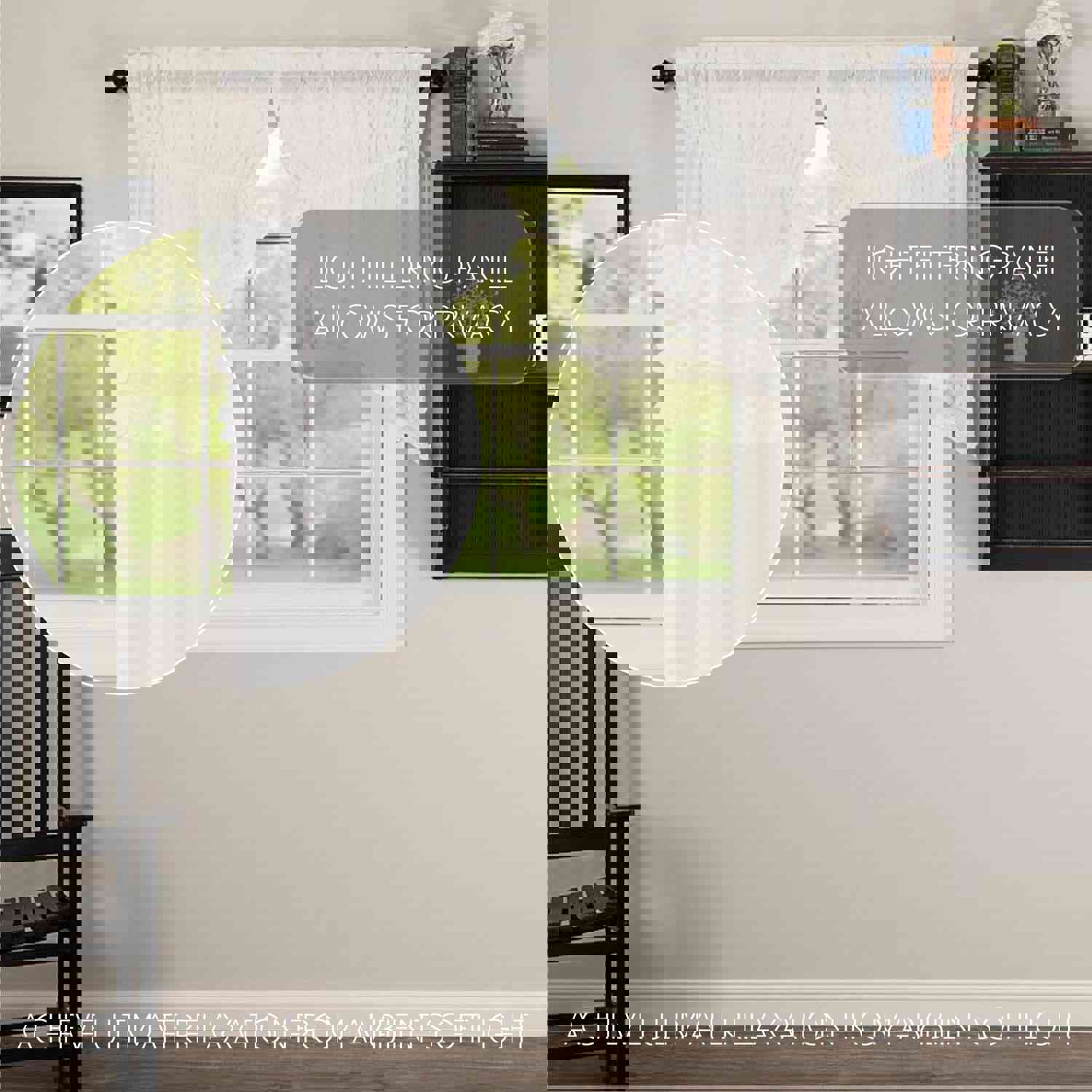 Elegant White Ruffled Sheer Prairie Swag Curtain Set