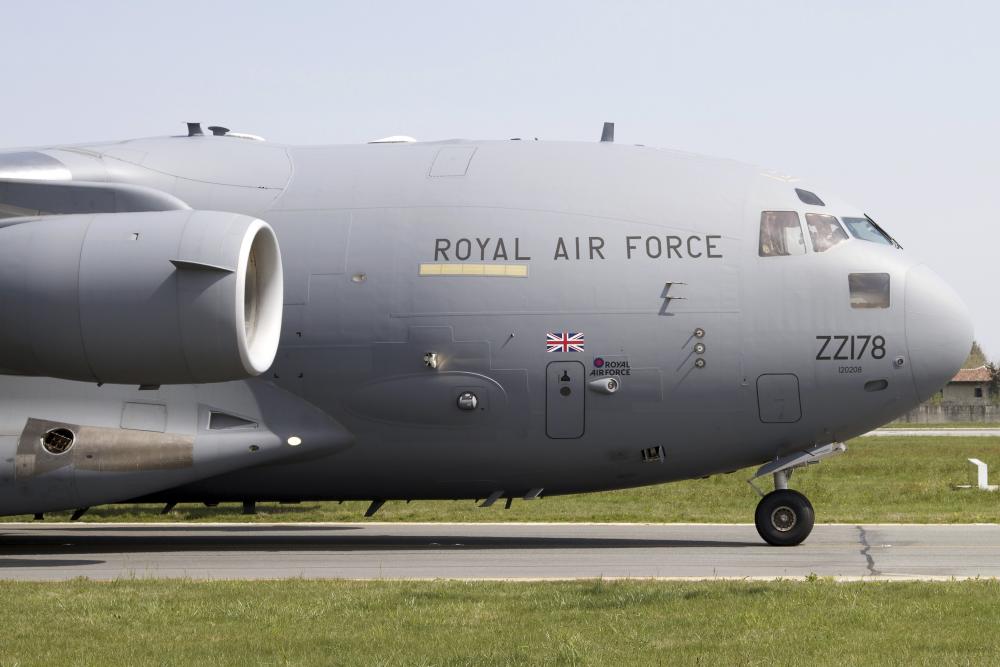 C-17 Globemaster III Royal Grounded Wall Decal - Large Aircraft Art