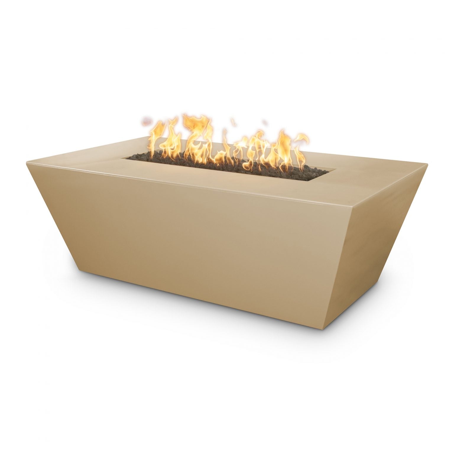 Premium GFRC Concrete Rectangle Fire Pit with Cover
