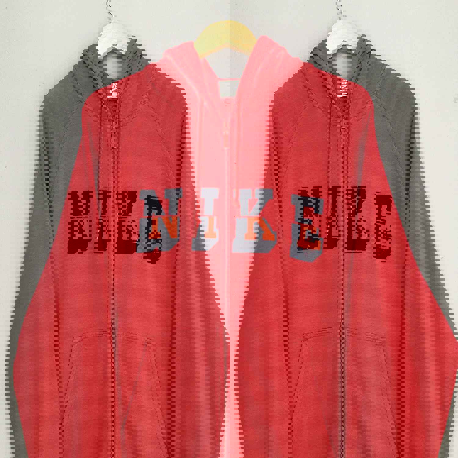 Vintage Nike Swoosh Zipper Hoodie Sweatshirt - XL