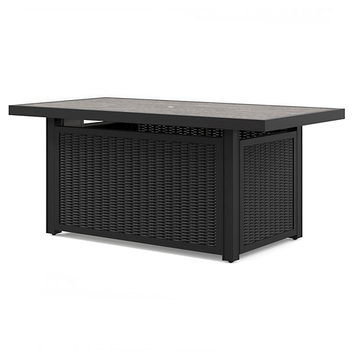 Elegant Outdoor Fire Pit Table with Rust-Proof Aluminum Frame
