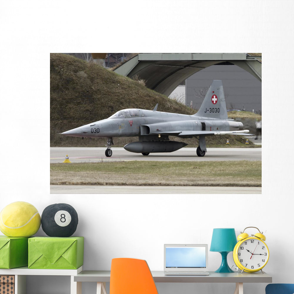 F-5 Tiger Aircraft Swiss Vinyl Wall Decal
