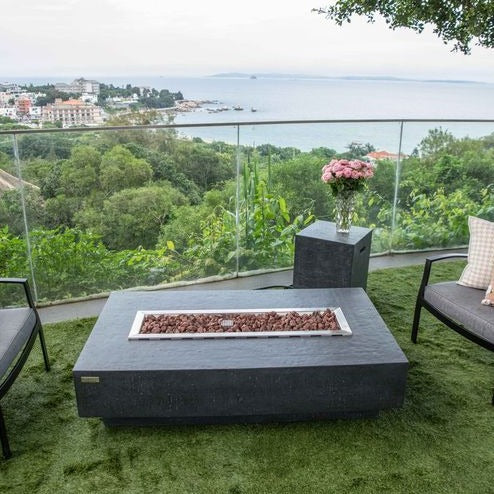 Elementi Hampton Outdoor Concrete Fire Pit Table