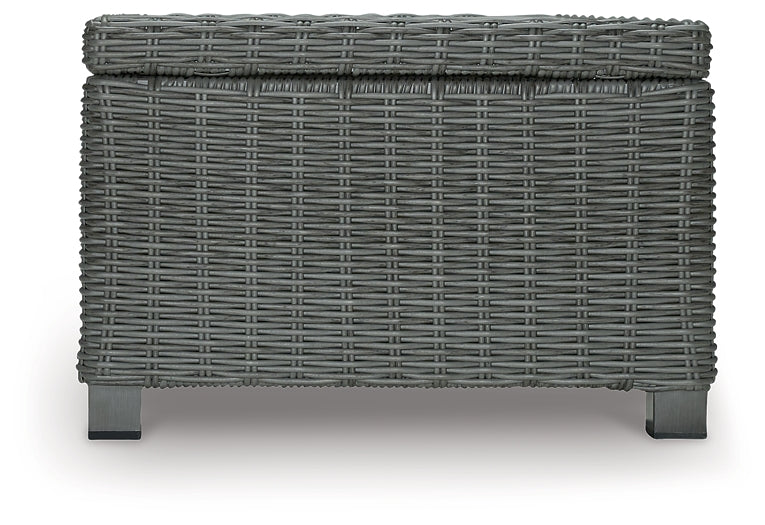 Elegant Gray Outdoor Resin Wicker Cocktail Table