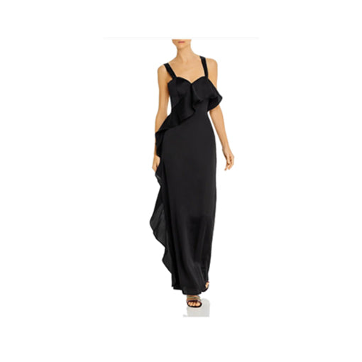 Keepsake Women's Ruffled Sleeveless Formal Dress in Black, Size 6