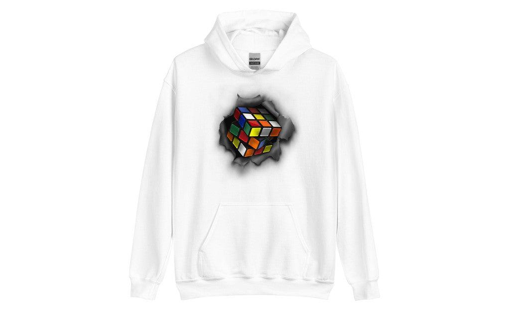 Cozy Cube-Inspired Hoodie - Rubiks Cube Design