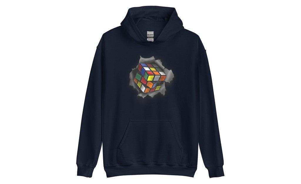 Cozy Cube-Inspired Hoodie - Rubiks Cube Design