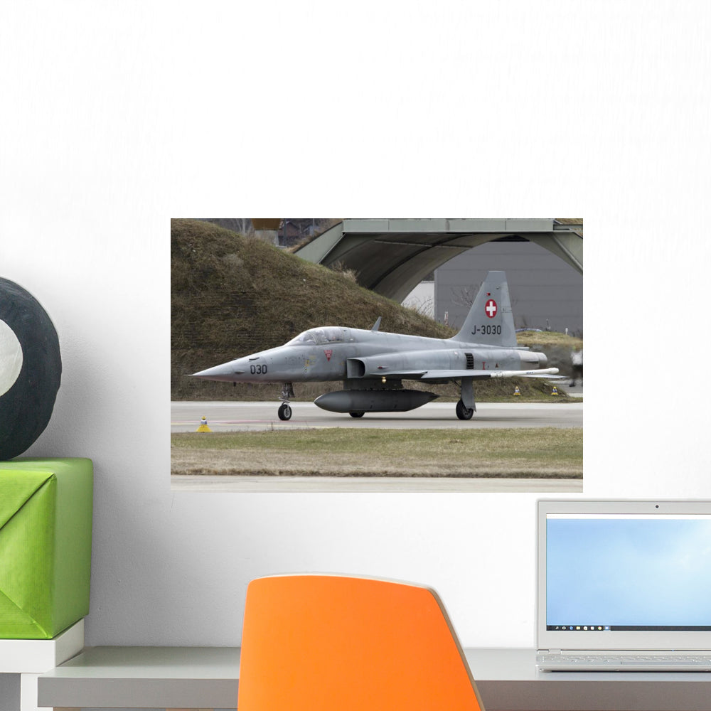 F-5 Tiger Aircraft Swiss Vinyl Wall Decal
