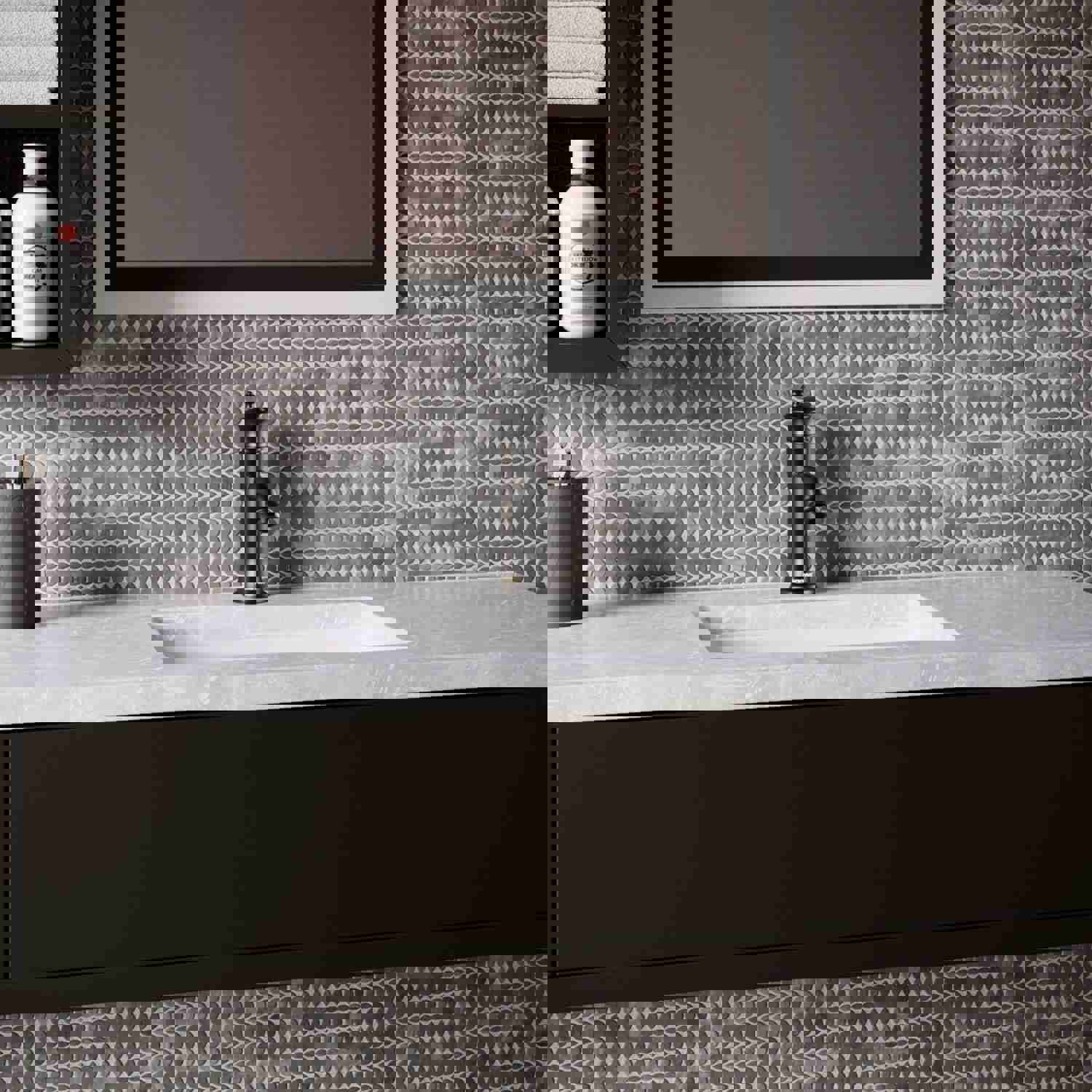 Karran Vineyard Matte Black Bathroom Faucet, 1.2 GPM, Single Lever Handle