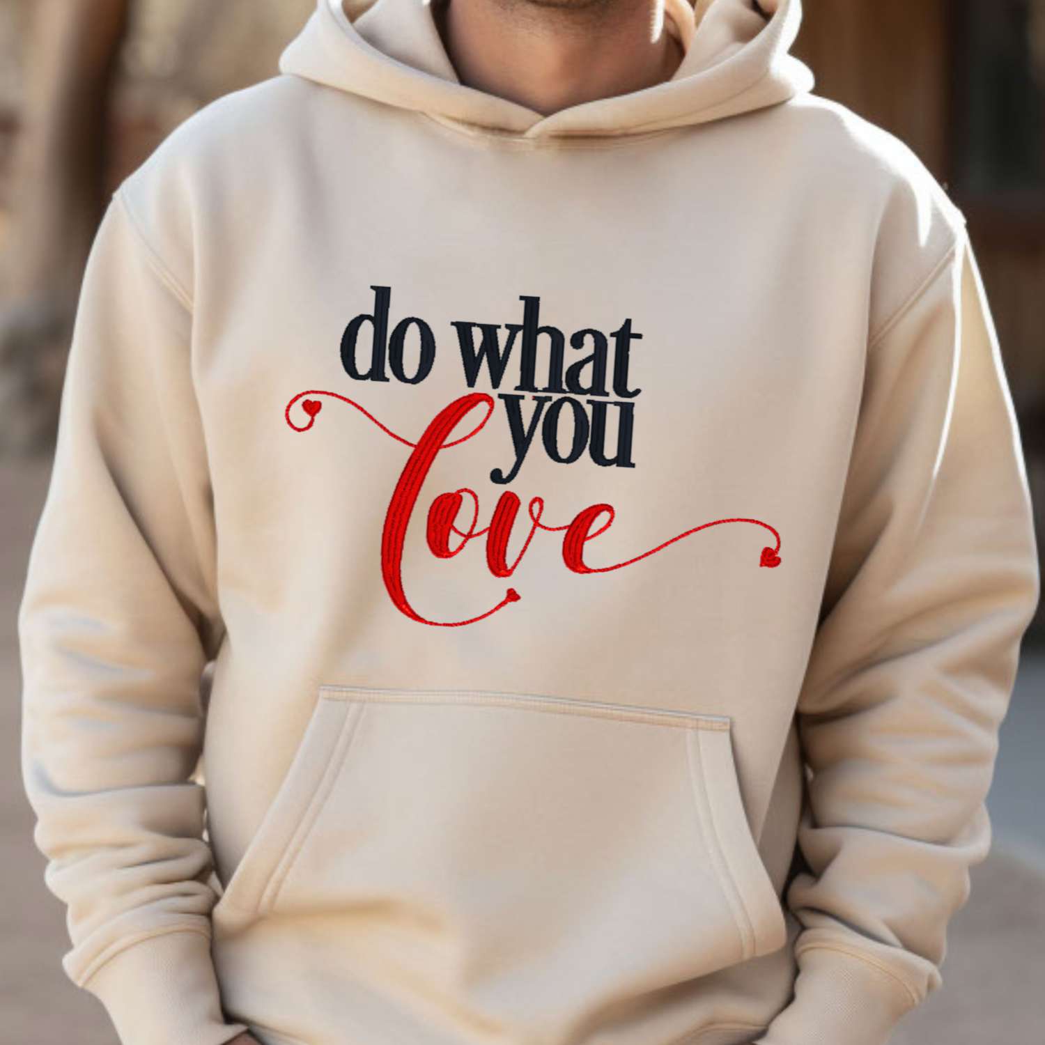 Inspirational "Do What You Love" Embroidered Apparel