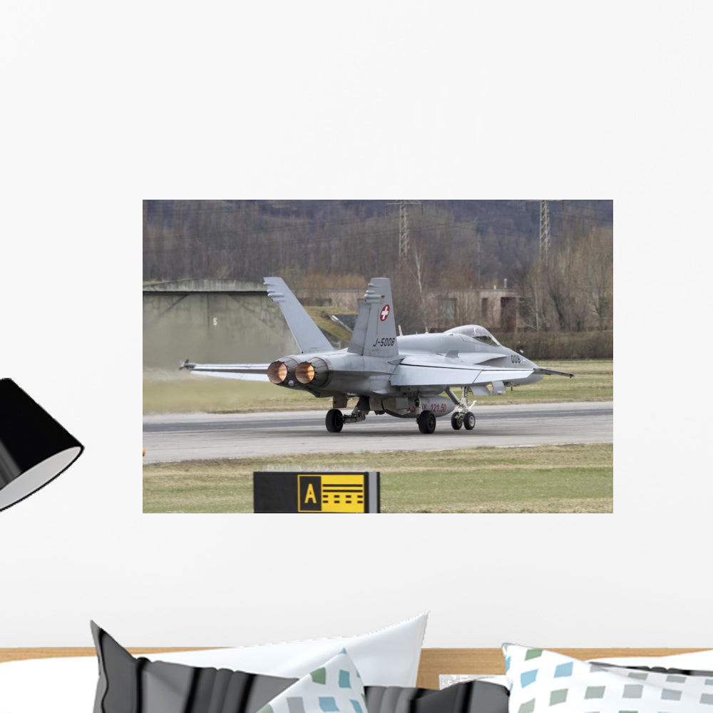 F-18 Hornet Swiss Military Aircraft Wall Decal