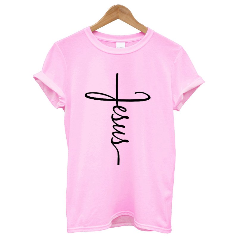 Women's Eye Print Jesus T-Shirt - Casual Summer Tops