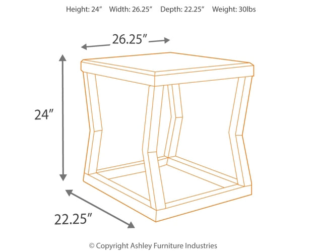 Stylish Espresso Rectangular End Table
