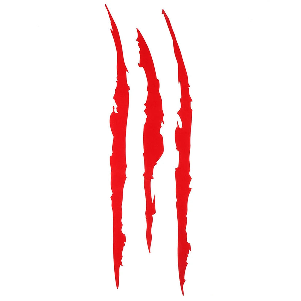 Reflective Monster Claw Car Sticker - Unique Dinosaur Raptor Paw Mark Decal