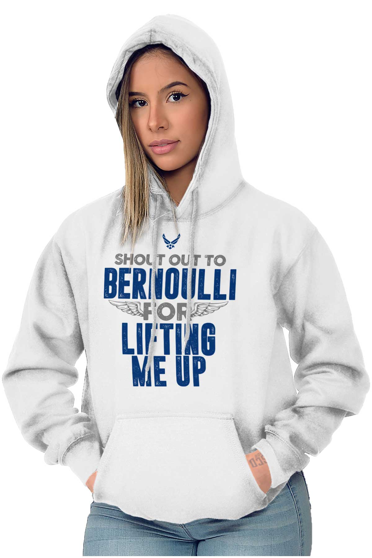 Patriotic Air Force Drawstring Hoodie