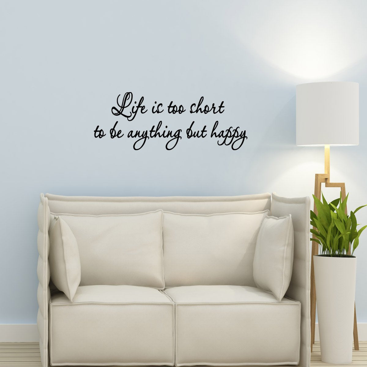 Happy Life Wall Decal - Add Joy to Your Space