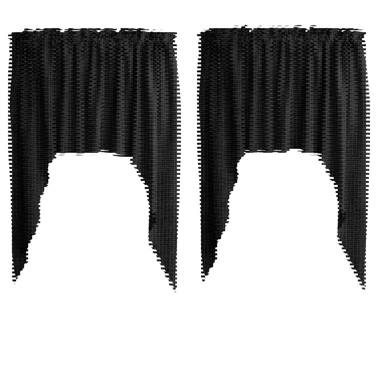 Vintage Style Faux Burlap Polyester Swag Valance Curtain