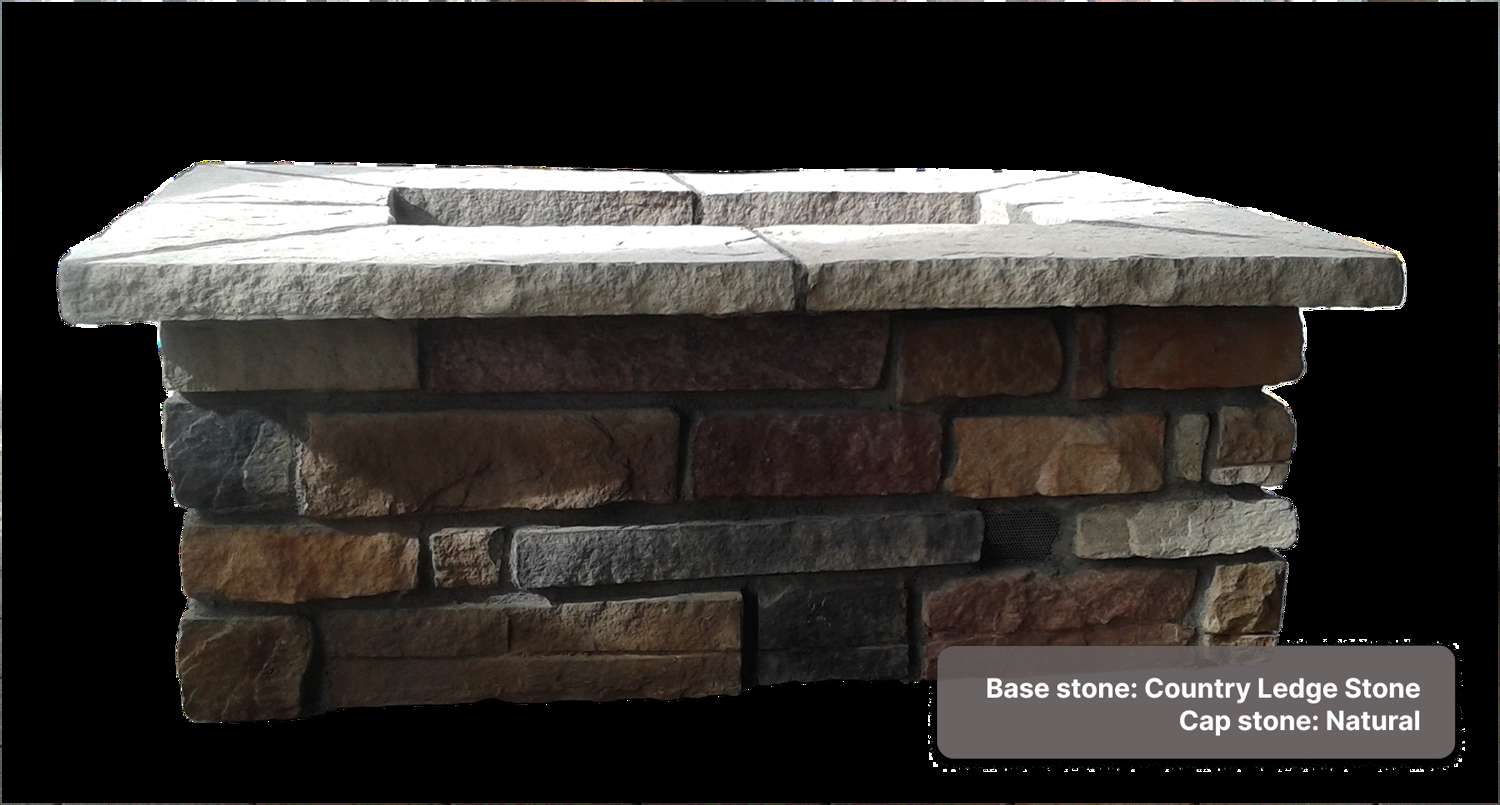 Customizable Outdoor Stone Gas Fire Pit