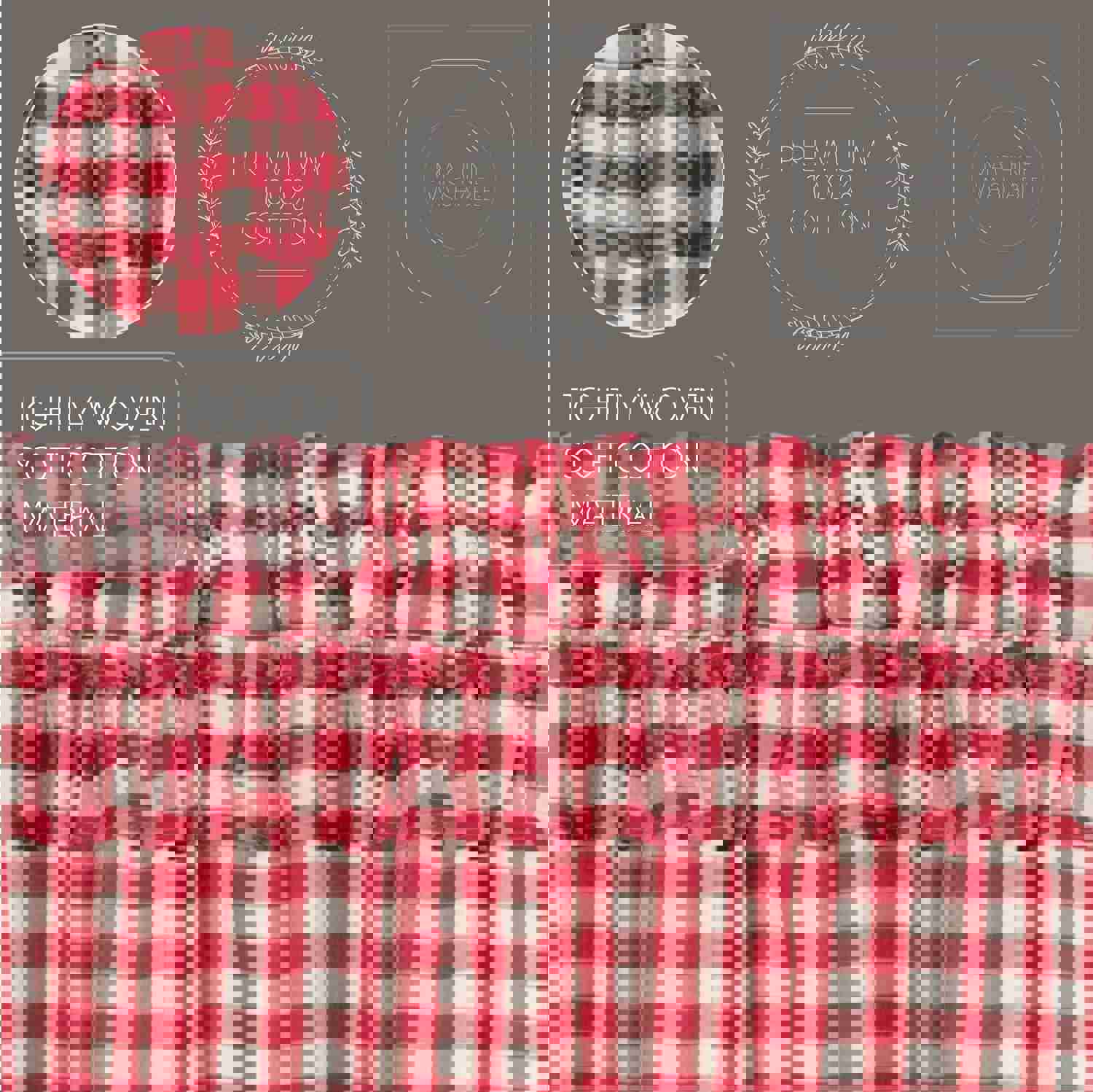 Annie Buffalo Red Check Ruffled Prairie Swag Set, 2-Piece, 36x36x18