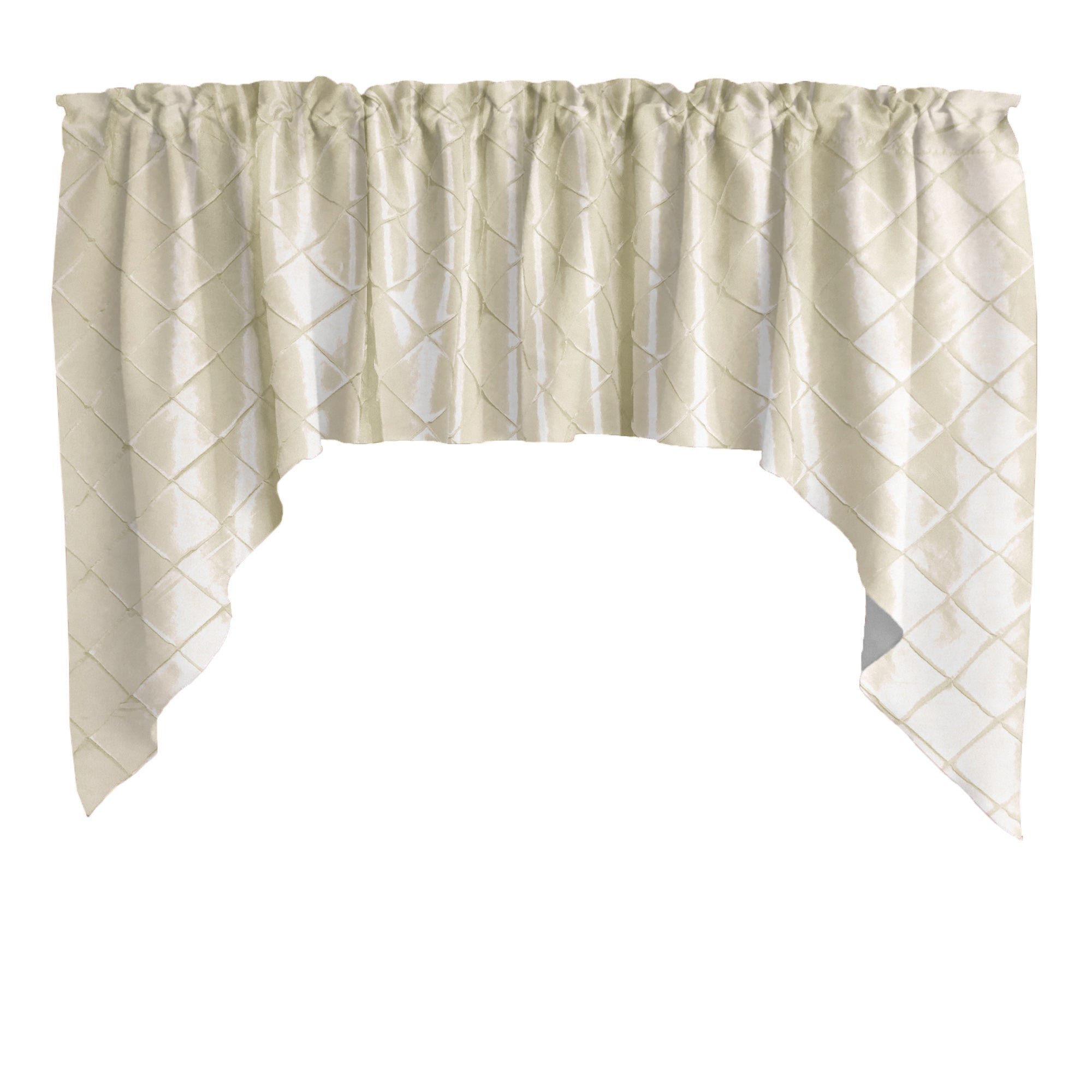 Elegant Cross-Stitch Pintuck Taffeta Swag Valance