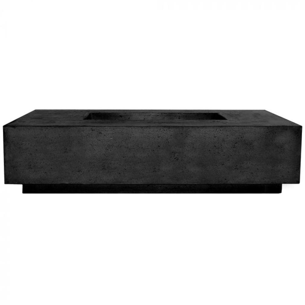 Prism Hardscapes 66 Ebony Tavola 4 Rectangular Concrete Natural Gas Fire Pit Table