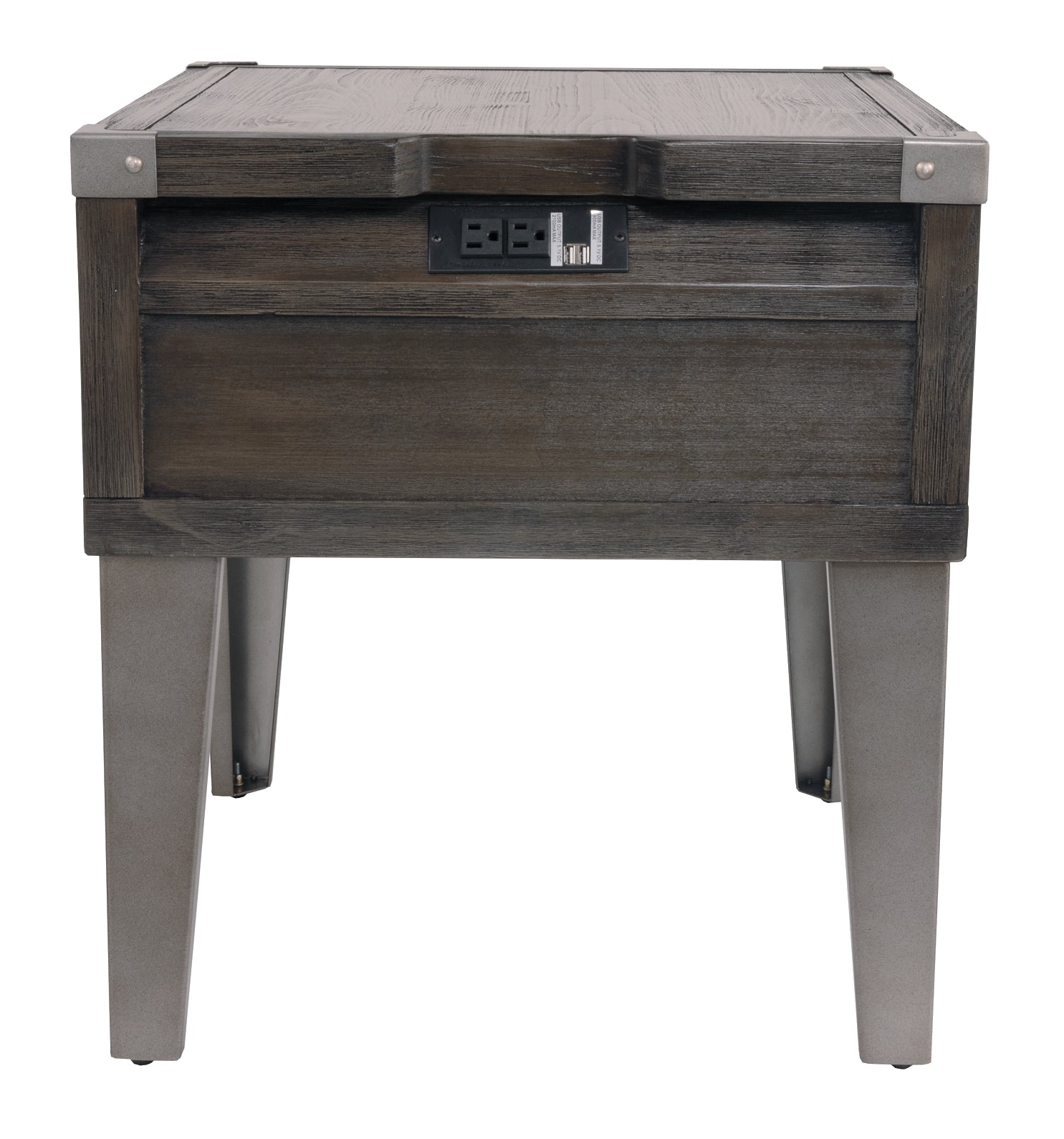 Rustic-Industrial Style Todoe Rectangular End Table