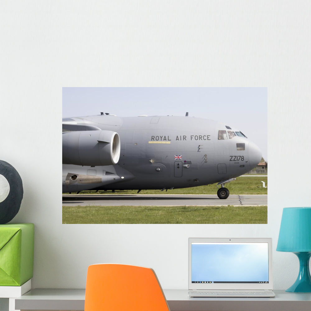 C-17 Globemaster III Royal Grounded Wall Decal - Large Aircraft Art