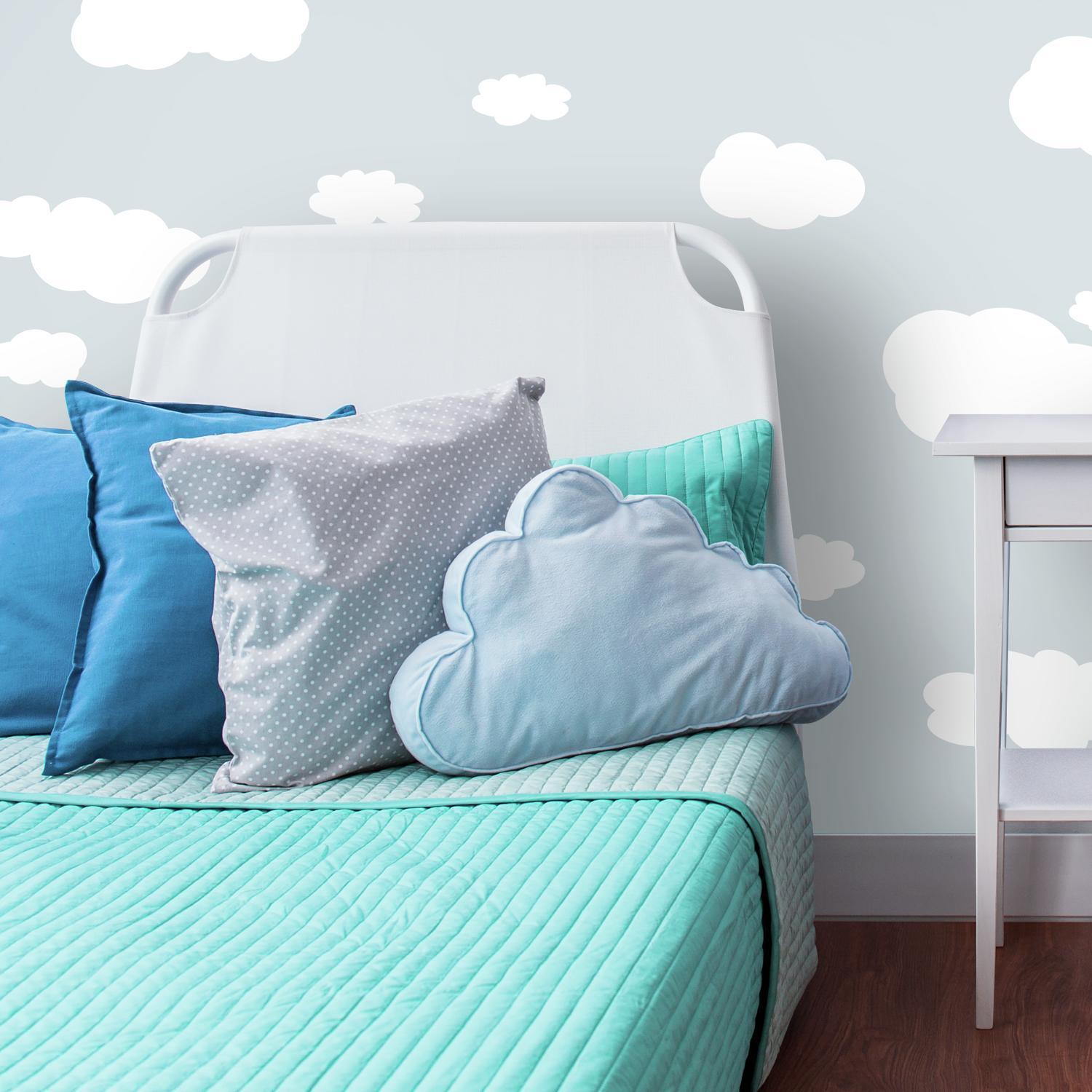 Serene White Cloud Wall Decals for Baby's Nursery