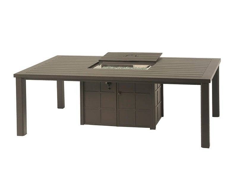Hanamint Sherwood Outdoor Gas Fire Pit Dining Table