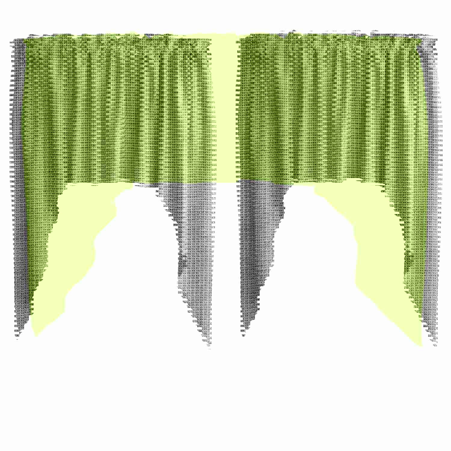 Vintage Style Faux Burlap Polyester Swag Valance Curtain