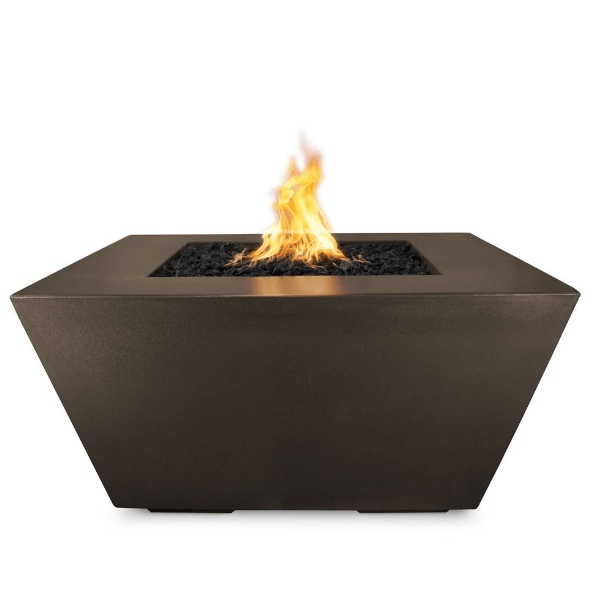 Stylish Outdoor Concrete Fire Pit with Propane Storage