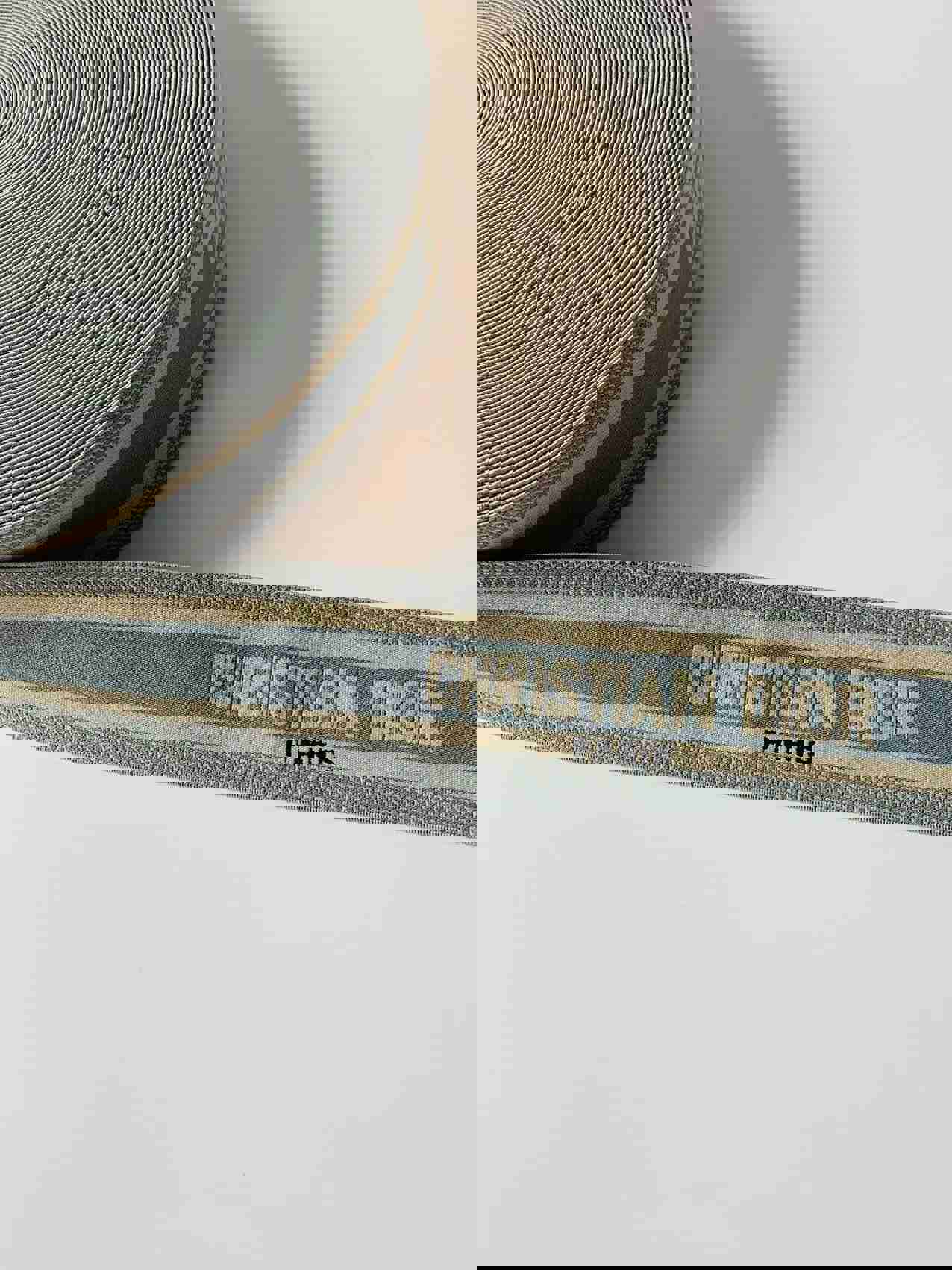 Christian Dior Paris Elastic Striped Ribbon Trim, 2.5 inch Width, Embroidered for Fashion Accessories